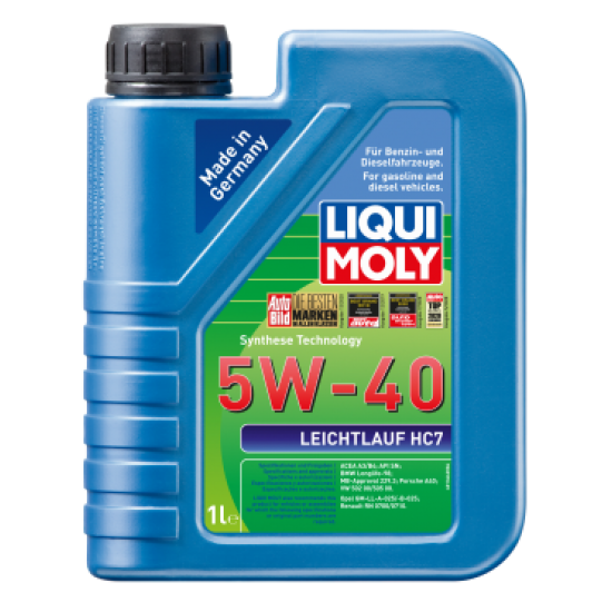 Motoreļļa LIQUI MOLY Leichtlauf HC7 5W-40 1L