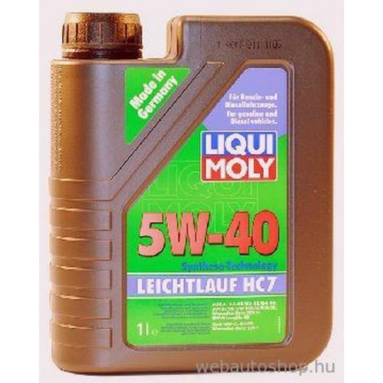 Motoreļļa LIQUI MOLY Leichtlauf HC7 5W-40 20L