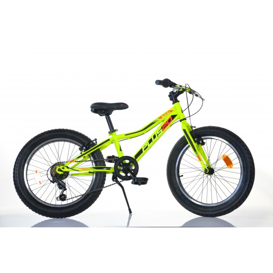 Bērnu velosipēds 20'' ''PLUS'', zaļš/melns, 6 ātrumi