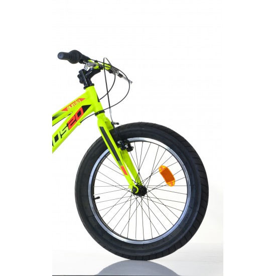 Bērnu velosipēds 20'' ''PLUS'', zaļš/melns, 6 ātrumi