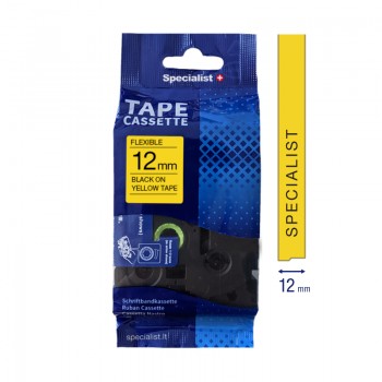 SPECIALIST+ lenta FLEXIBLE komp., 12 mm, melna / dzeltena