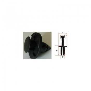 Klipsis ar bultu 9mm, Toyota, 1gab.