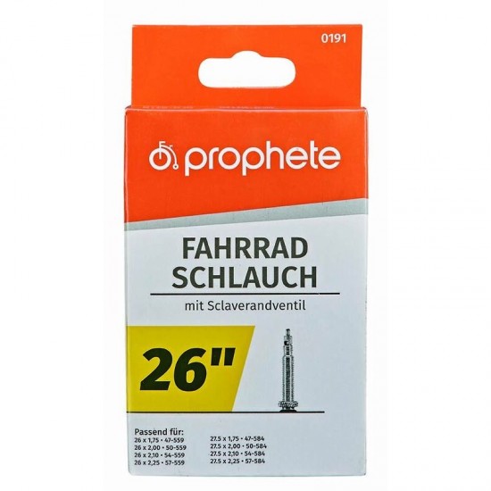 Velo kamera, 26x1.75-2.125 ar sclaverand ventili