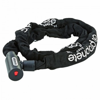 Velo saslēgs no ķēdes ar LED apg. atslēgā, 120cm