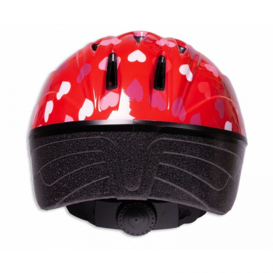 Velo ķivere bērnu, sarkana ar sirsniņām, izmērs XS/S