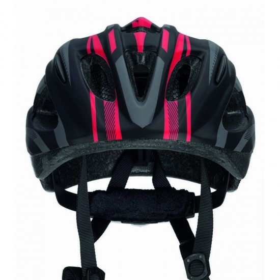 Velo ķivere bērnu, melns ar zilu, sarkanu, XS 48-53cm