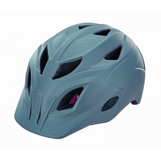 Velo ķivere bērnu, pelēka, zaļa ar LED, XS 48-52cm