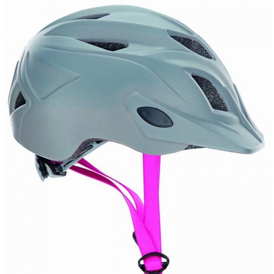 Velo ķivere bērnu, pelēka, zaļa ar LED, XS 48-52cm