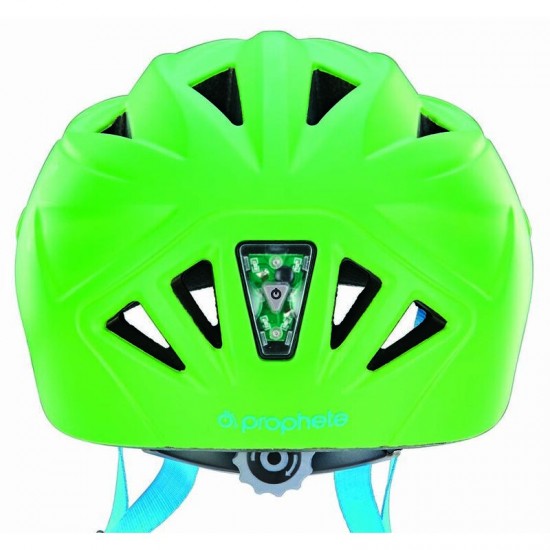 Velo ķivere bērnu, pelēka, zaļa ar LED, XS 48-52cm