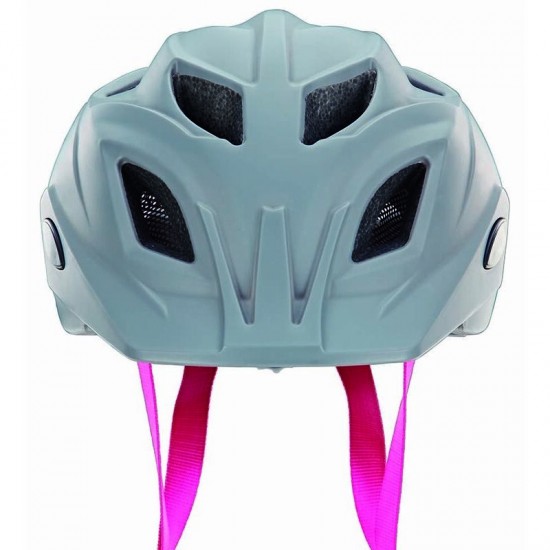 Velo ķivere bērnu, pelēka, zaļa ar LED, XS 48-52cm