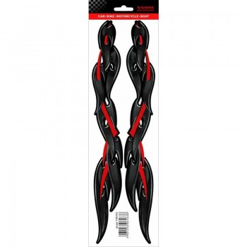 Karbona tetovējums sarkans/melns, 2.gab.