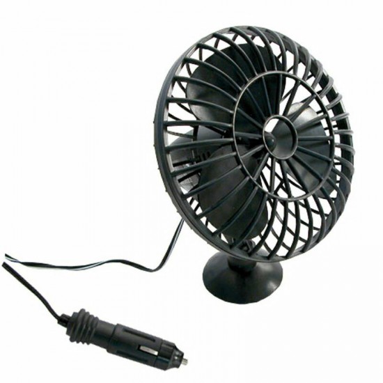 Auto ventilators plastmasas ar piesūcekni, 12V