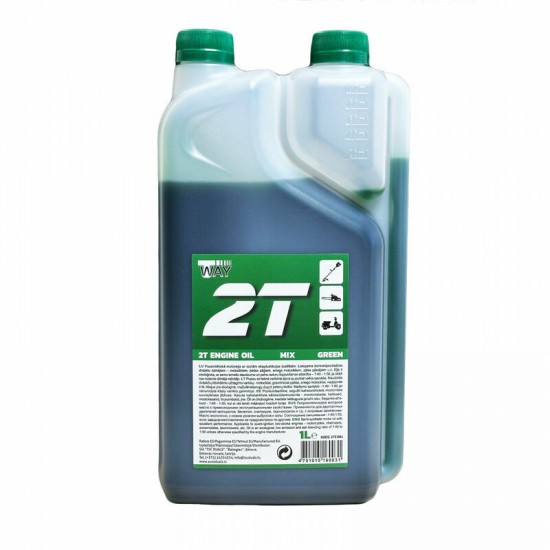2Tmix pussintētiska eļļa ar dozatoru, zaļa, 1L