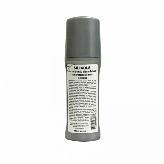 Silikols a/m durvju gumijām, ar švammīti, 100ml