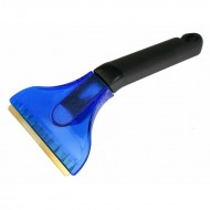 Skrāpis ledum ar rokturi un metāla darba virsmu