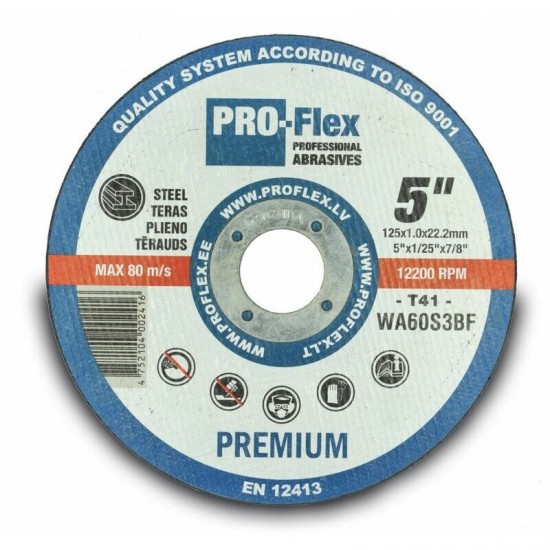 Griezējdisks Pro-Flex Premium, 125x1.0x22.2mm