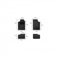  Paklājiņu komplekts, auduma, melns, 4.gab. universāls1