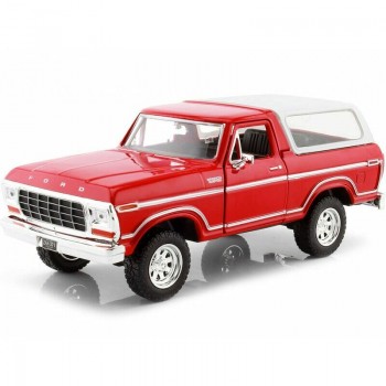 Modelīši - Ford Bronco Hard Top, 1978, 1:24, MotorMax, Red