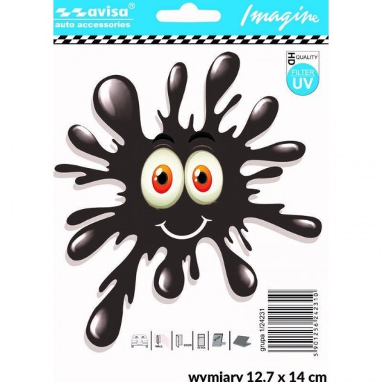 Kleksis, tumši pelēks, 14x13cm