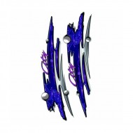 Metāliskas strīpas City, violets, 30x9cm,2.gab.