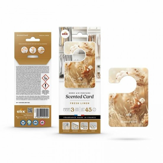 Gaisa atsvaidzinātājs skapim, Scented Card Fresh Linen, 3 gab