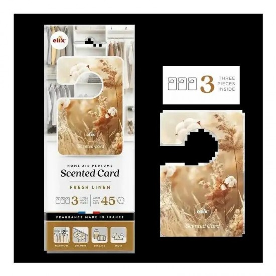 Gaisa atsvaidzinātājs skapim, Scented Card Fresh Linen, 3 gab