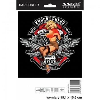 Uzlīme - Motor Knucklehead Cycles 15x15,5cm