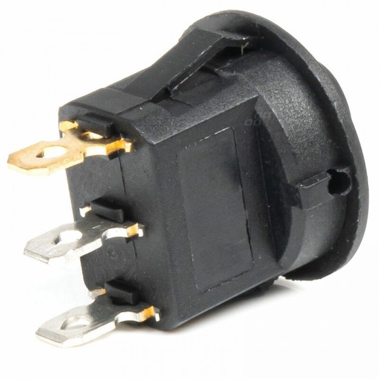 Slēdzis apaļš On/Off, sarkana diode, 12/24V, 20A