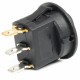 Slēdzis apaļš On/Off, sarkana diode, 12/24V, 20A