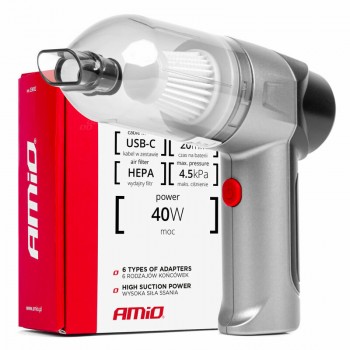 Putekļusūcējs automašīnai, lādējams, USB-C, 12V, 40W