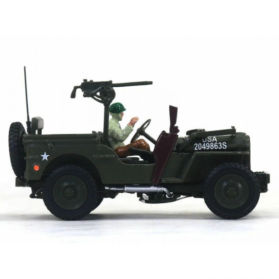 Modelīši - Jeep Willys 4x4 Open top ar karavīru, Cararama,1:43