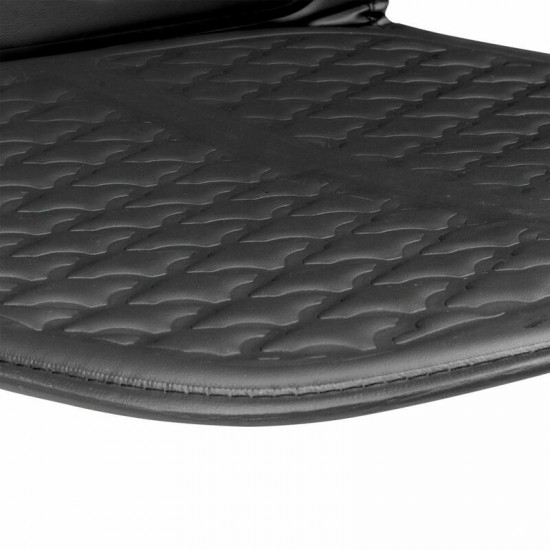 Sēdekļa uzlika, eko āda, melna, 109x48cm