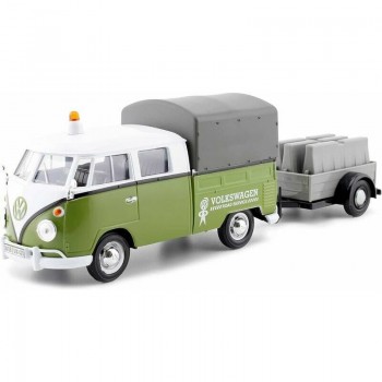 Modelīši - VW T1 Pickup ar piekabi, 1:24, MotorMax