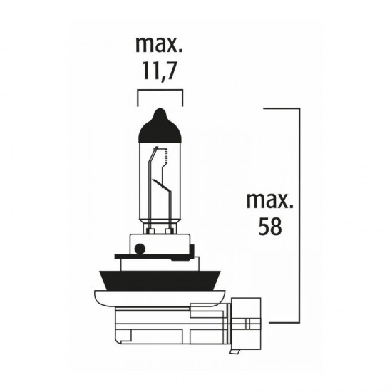 Autospuldzes H11 12V 55W PGJ19-2 Ultra Plus + 130%, 2gab.