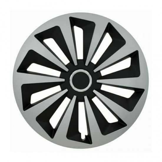 Dekoratīvā uzlika diskam Fox melns ar sudrabu,16 collas, 1.gab.