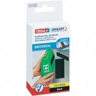 TESA ON&OFF līmējāmā Velcro lente melna 1m : 20mm
