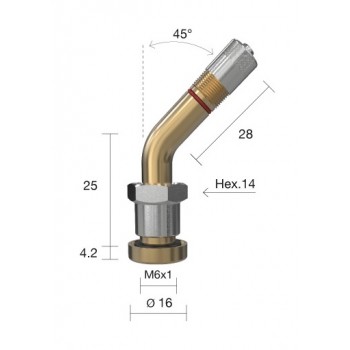 Ventīlis kravas, TPMS valve, screw VA85 incl.