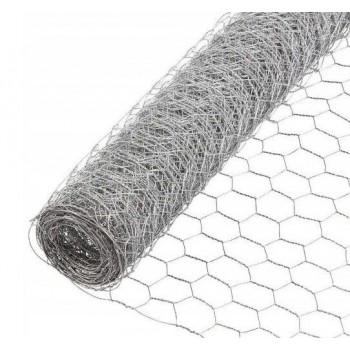 Lauksaimniecības pītais siets (heksagonāls) 0,5 × 10 m, cinkots, 30 × 30 mm