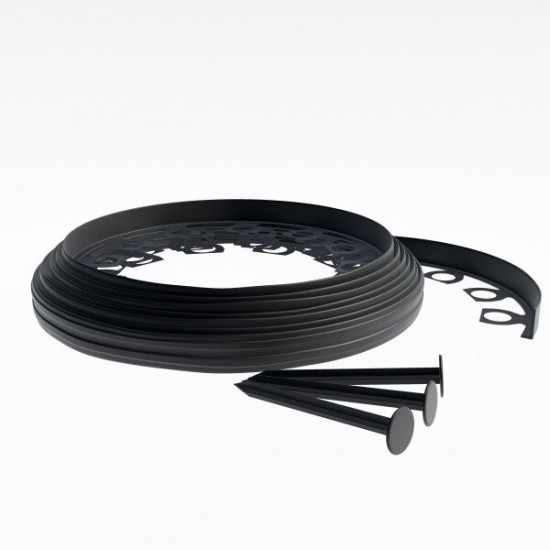 Elastīgā zāliena apmale 10 m ar 20 mietiņiem | 4 cm