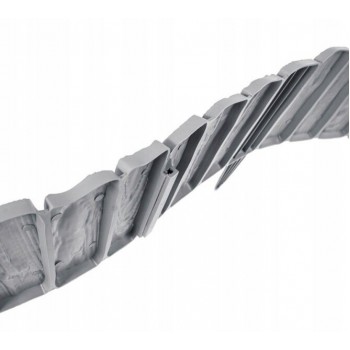 Dekoratīvā zāliena apmale WOOD 58 × 12.5 cm, gaiši pelēka