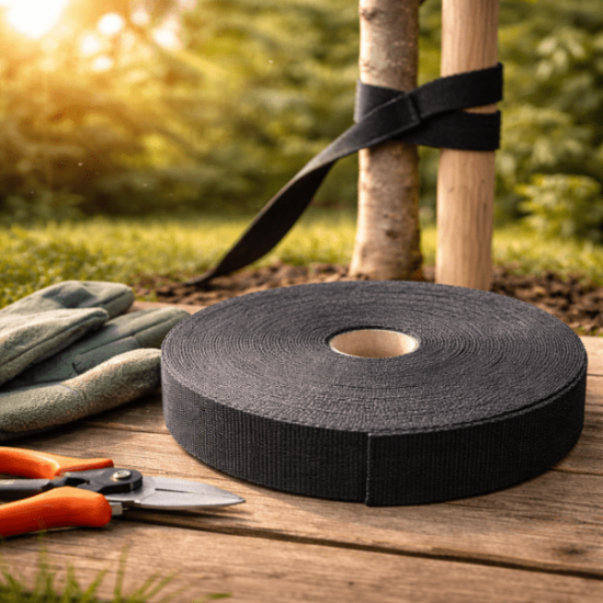 Koku atbalsta lente 100 m × 4,5 cm, pelēka