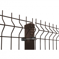 Žoga panelis 3D 50*200/4mm, 51 vertikālā stieple ZN/KRĀSOTS, UV, RAL8017 brūns H 1.23m; Ø 4mm; L 2.5m