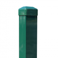 Stabs taisnstūrprofila 40*60, ZN/KRĀSOTS, UV, cepurīte, RAL6005 zaļš H 2.3m; 40*60/1.3mm;