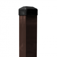 Stabs taisnstūrprofila 40*60/1.3mm, ZN/KRĀSOTS, UV, cepurīte, RAL8017 brūns H 2.3m; 40*60/1.3mm;