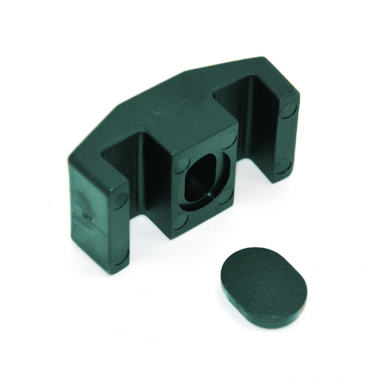 2D 8/6/8 paneļa stiprinājums 60*30/Ø8 RAL6005 zaļš 60*30/Ø8mm