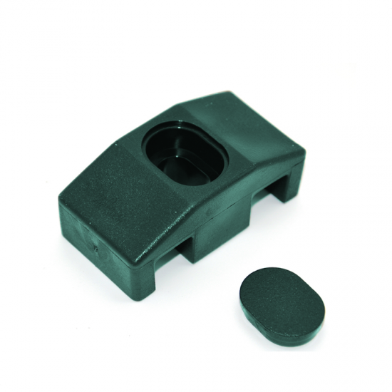 2D 8/6/8 paneļa stiprinājums 60*30/Ø8 RAL6005 zaļš 60*30/Ø8mm