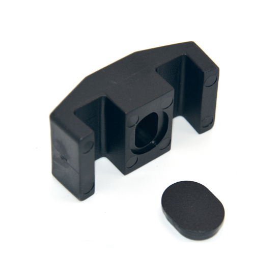 2D 8/6/8 paneļa stiprinājums 60*30/Ø8 RAL9005 melns 60*30/Ø8mm