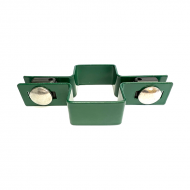 Paneļa stiprinājums abpusējs 40*60 RAL6005 zaļš ar nerūsējošā tērauda skrūvēm 40*60mm