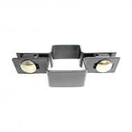 Paneļa stiprinājums abpusējs 40*60 RAL7016 pelēks ar nerūsējošā tērauda skrūvēm 40*60mm