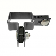 Paneļa stiprinājums stūra stabam 40*60 RAL7016 pelēks ar nerūsējošā tērauda skrūvēm 40*60mm